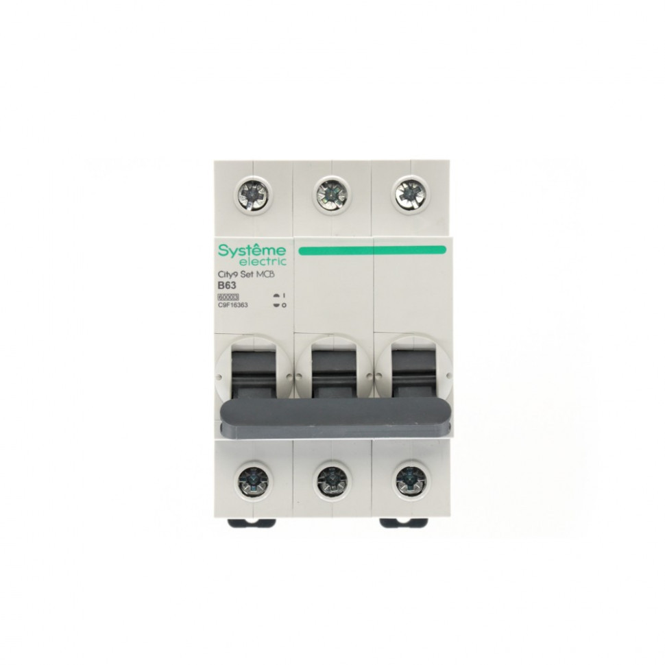 Автоматический выключатель (АВ) B 63А 3P 6kA 400В Systeme Electric City9 Set C9F16363