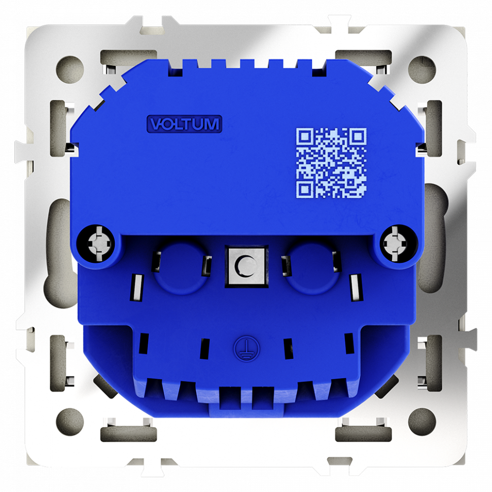 Розетка встраиваемая VOLTUM S70 с заземлением и защитными шторками, 16А, с USB, A+С, (шелк) VLS040504