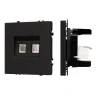 Розетка компьютерная двойная 6 kat, IP-20. NEO PLUS (черный)