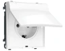 MS108010 Комплект механизма электрической розетки SIGMA Белый глянец 50Hz 2P+E с/з с/ш и крышкой IP44 16A-250V QUANT PRO (SP1080, PR141)