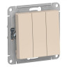 Выключатель трехклавишный Systeme Electric Atlas Design бежевый ATN000231