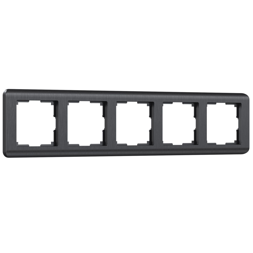 Рамка из поликарбоната на 5 постов Stream графит W0052104