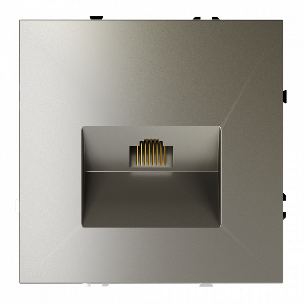 Розетка компьютерная встраиваемая VOLTUM S70 RJ45 кат.6, (шелк) VLS060104