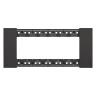 Рамка на 6 модулей с суппортом итальянский стандарт Bticino Living Now черный