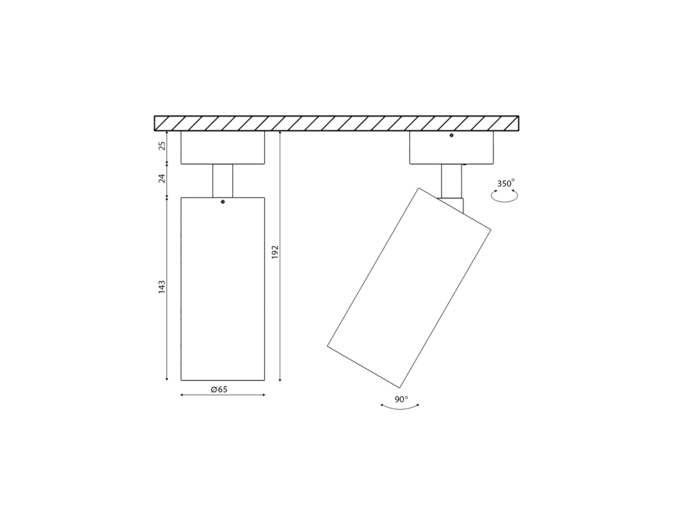  SWG PRO Крепление сменное М3 для светильников VILLY, поворотное накладное, цвет Серебро, VL-M3-SL