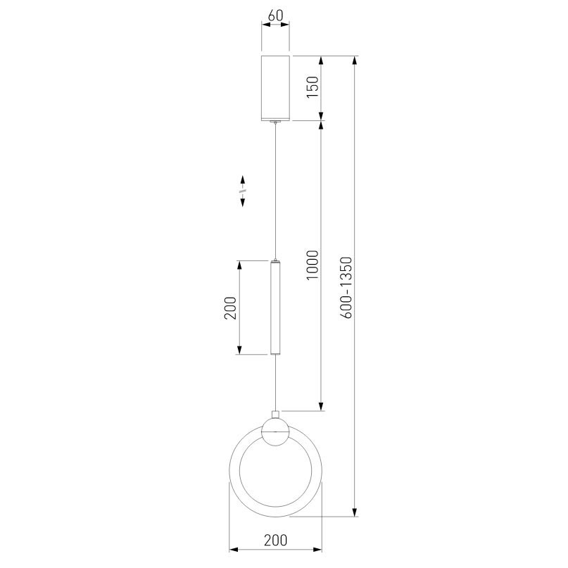 Подвесной светильник Eurosvet Rim 90165/1 черный жемчуг