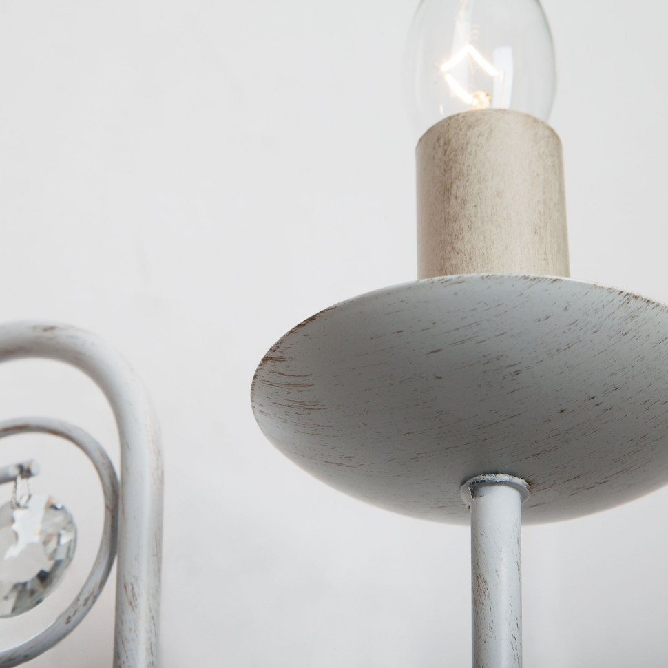 Бра с хрустальным декором 60018/2 белый с золотом