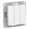 Выключатель трехклавишный Schneider Electric Atlas Design белый ATN000131