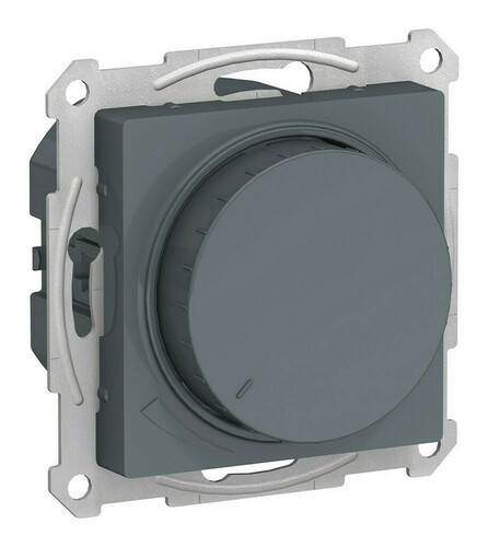 Светорегулятор поворотно-нажимной Schneider Electric Atlas Design 400 Вт, грифель ATN000723
