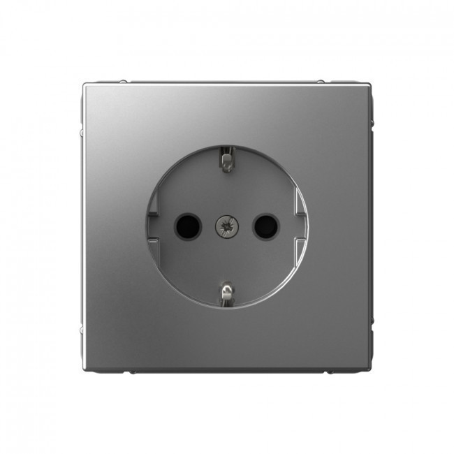 Розетка силовая со шторками, Schneider Electric Art Gallery Сталь GAL000945