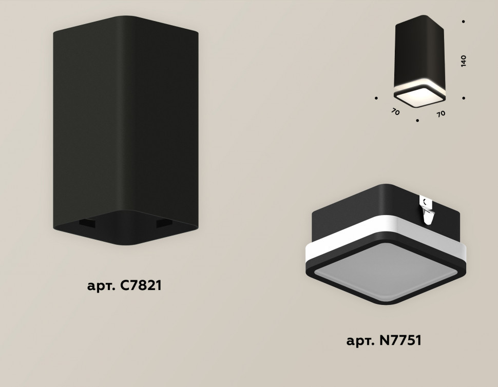 Потолочный светильник Ambrella Light Techno Spot XS7821020 (C7821, N7751)