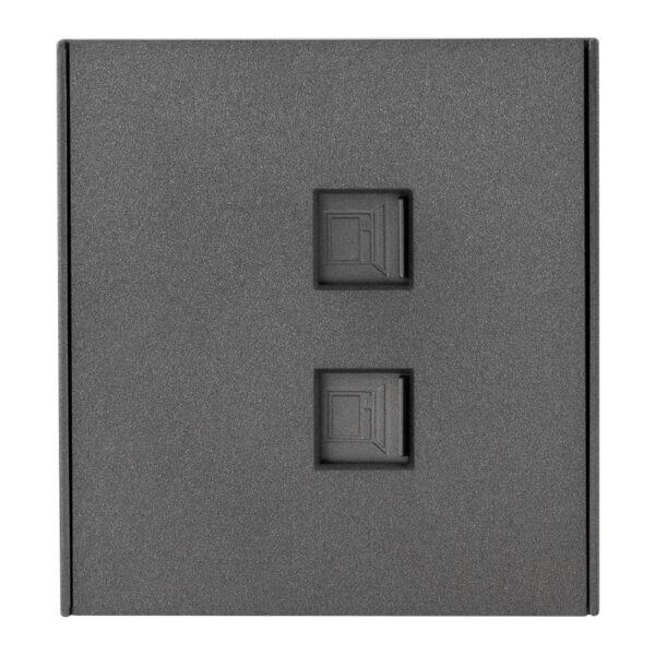 KRANZ Розетка STRONG компьютерная двойная RJ45+RJ45 кат 6 с/у графитKR-78-0725-6