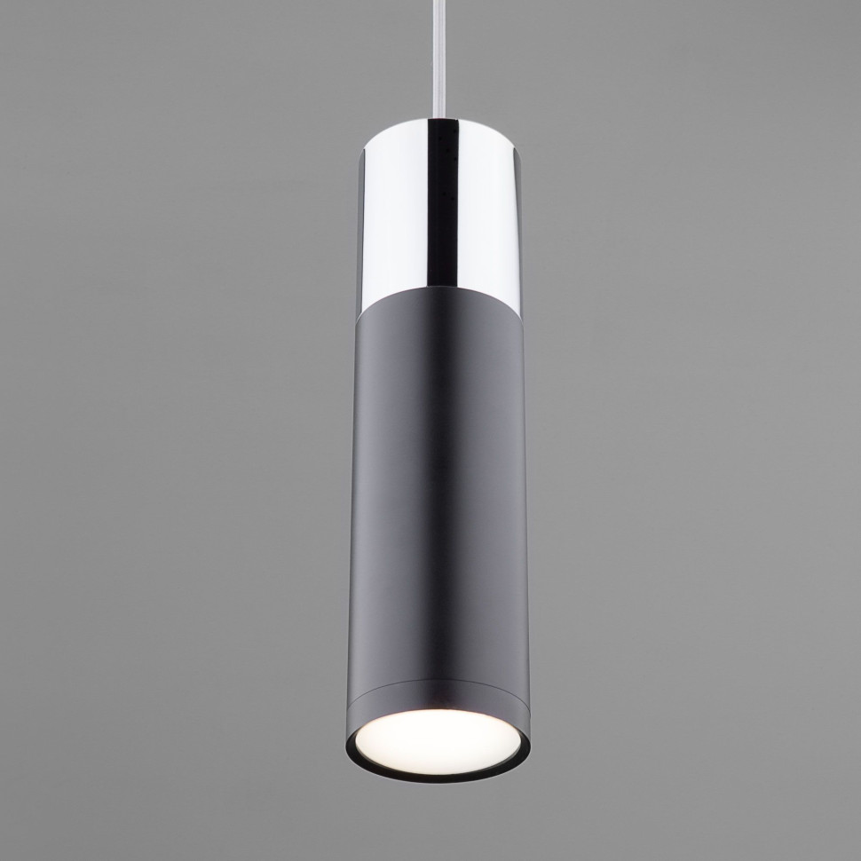 LED светильник подвесной в стиле лофт 50135/1 LED хром/черный