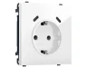 MS110510 Комплект механизма электрической розетки SIGMA Белый глянец 2USB С+C 20W (быст. зар.) с/з с/ш 16A-250V QUANT PRO (SP1105, PR165)
