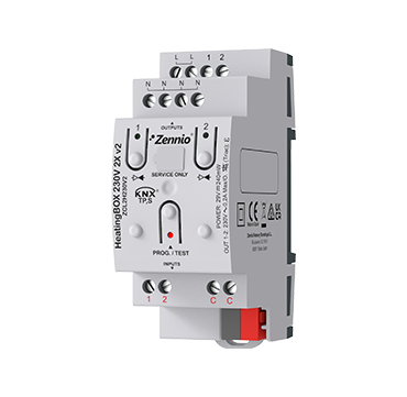 Актуатор отопления KNX, 230VAC, 2 выхода, 2 входа Zennio HeatingBOX 230V 2X v2 ZCL2H230V2