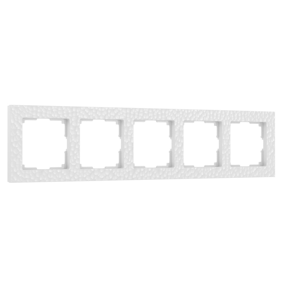Рамка из поликарбоната на 5 постов Hammer белый W0052401