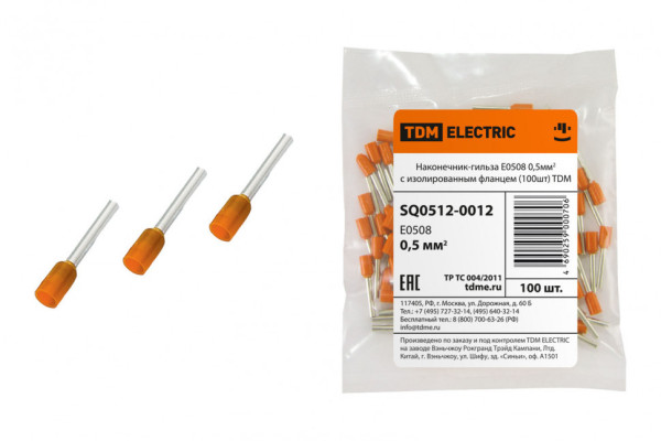 НШВИ  Наконечник-гильза с изолированным фланцем (одинарный) TDM