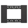 Рамка на 3 модуля с суппортом итальянский стандарт Bticino Living Now черный