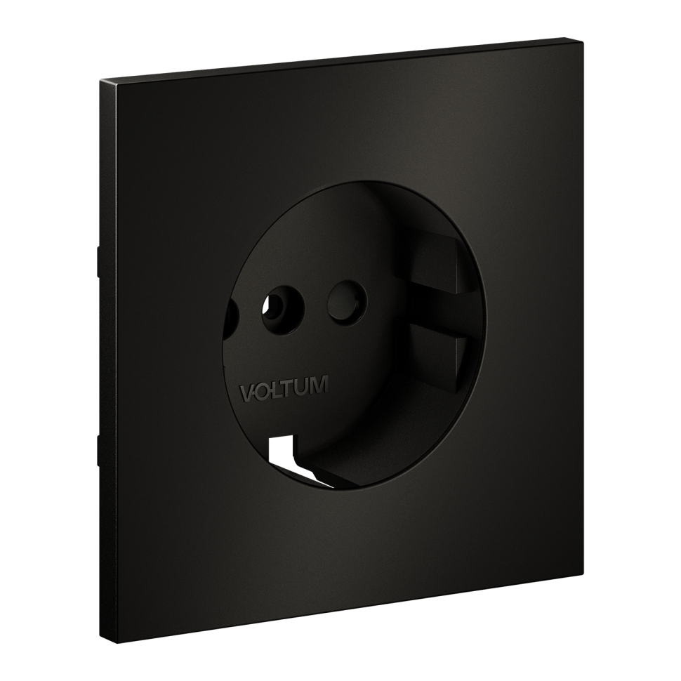 Накладка для розетки с заземлением и защитными шторками, S70 Metal (антрацит)