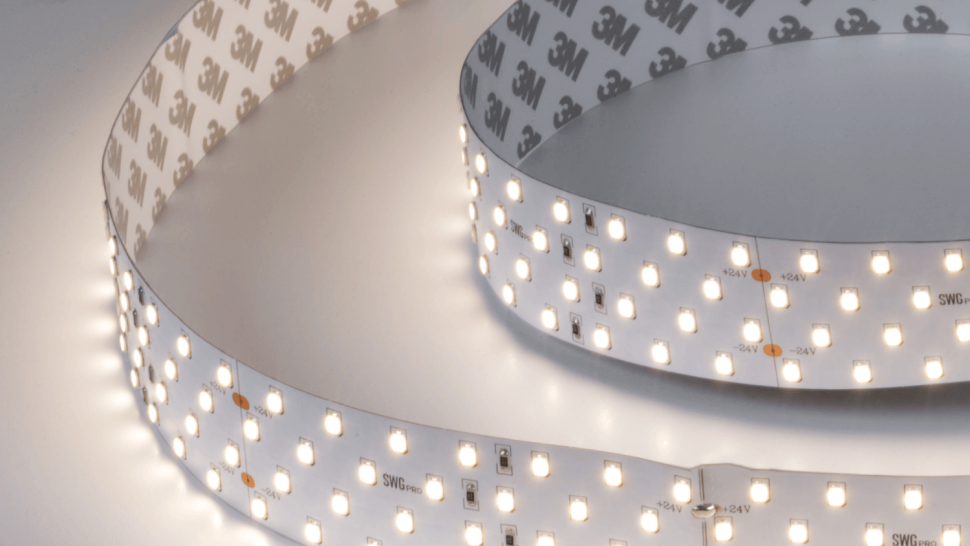  SWG PRO Светодиодная лента SWG PRO 2835, 280 LED/м, 26 Вт/м, 24В , IP20, Цвет: Нейтральный белый, SWG2P280-24-26-NW-20
