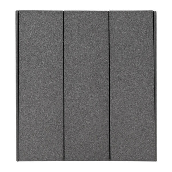 KRANZ Выключатель STRONG 3 кл 10А с/у графит  KRANZ KR-78-0707-6