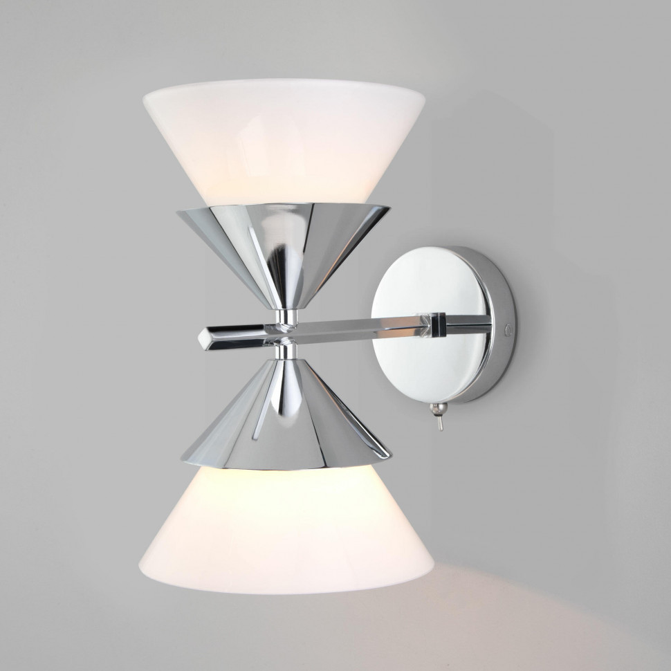 Настенный светильник со стеклянными плафонами 70138/2 хром