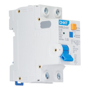Дифференциальный автомат АВДT CHINT NXBLE-63Y 1P+N 4.5kA х-ка С 16А тип АС 30mA (R) 105542