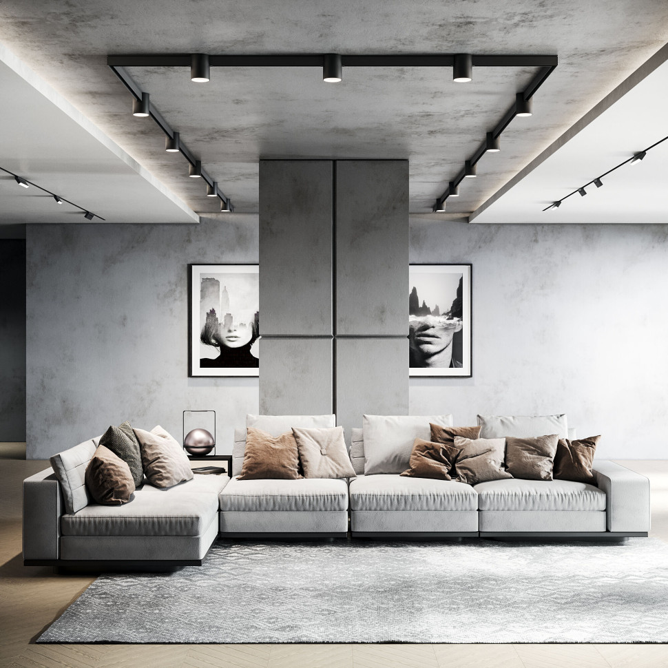 Трековый светильник 12W 4200K Solo чёрный Slim Magnetic 85054/01