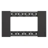 Рамка на 4 модуля с суппортом итальянский стандарт Bticino Living Now черный