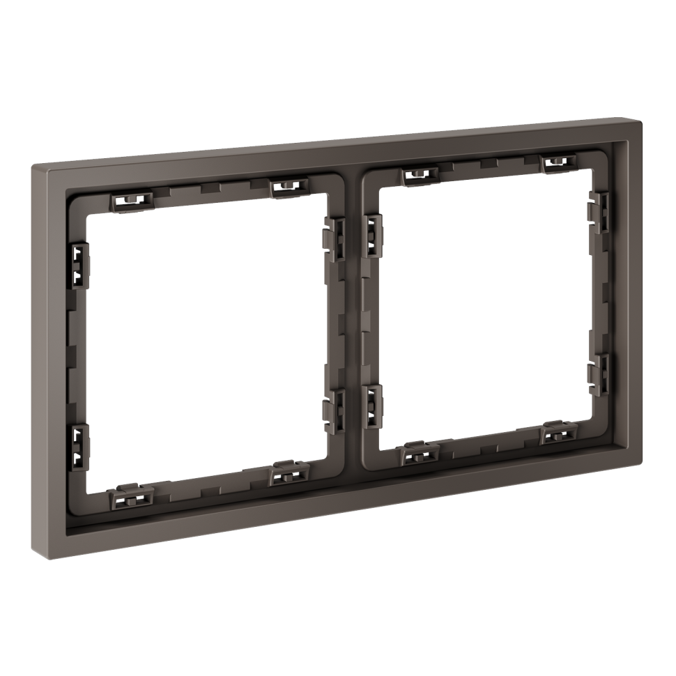 Рамка пластиковая VOLTUM S70 на 2 пост, (капучино)