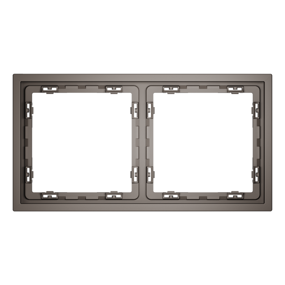 Рамка пластиковая VOLTUM S70 на 2 пост, (капучино)