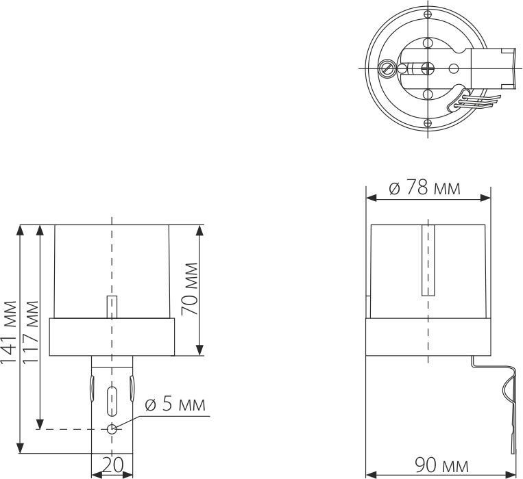 Датчик освещенности 5500W IP44 SNS L 07