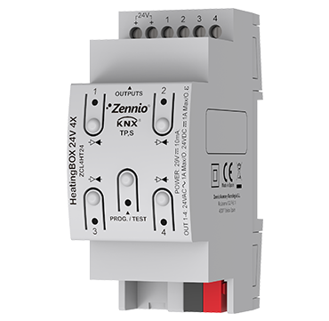 Актуатор отопления KNX, 4 канала, 24 VAC/DC Zennio HeatingBOX 24V 4X ZCL-4HT24