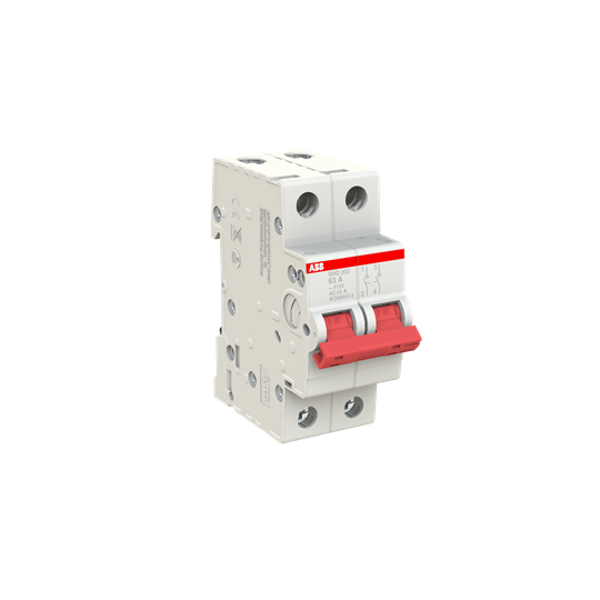 Рубильник ABB SHD202/63 AC/DC 2P 63A 10кА 2CDD272111R0063