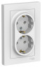 Розетка двойная Systeme Electric Atlas Design в сборе, Лотос ATN001324