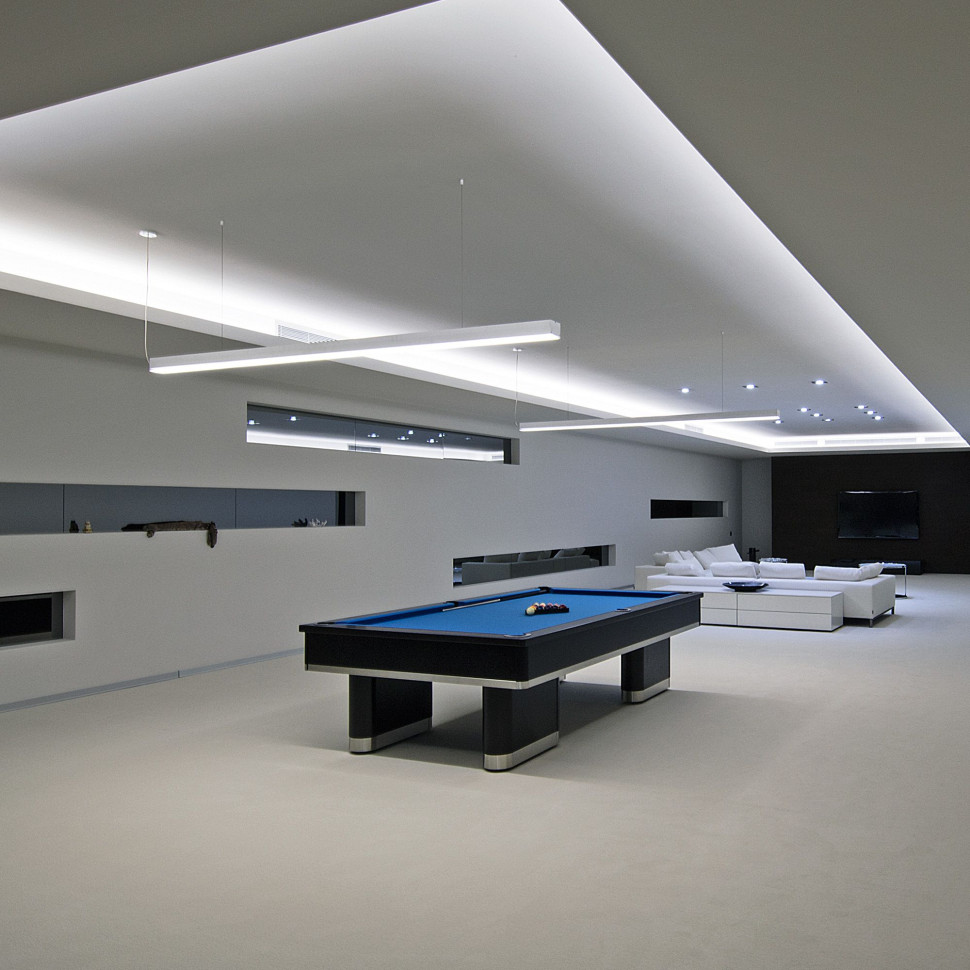 Линейный светодиодный подвесной двусторонний светильник 103см 40Вт 4200К серебряный LSG-01-2-8*103-32-4200-MS