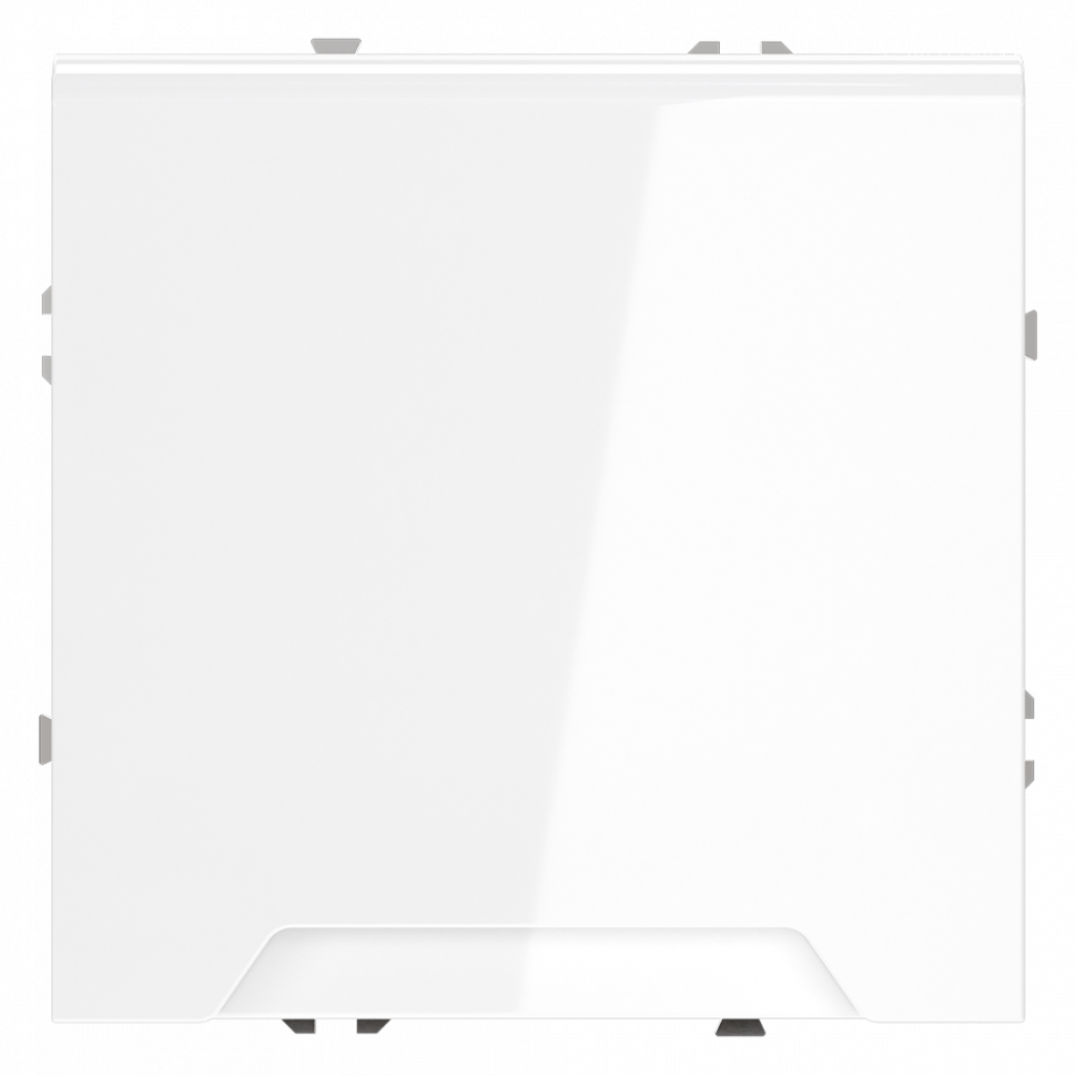 Розетка встраиваемая VOLTUM S70 с заземлением, защитными шторками и крышкой 16А, (белый глянцевый) VLS040301