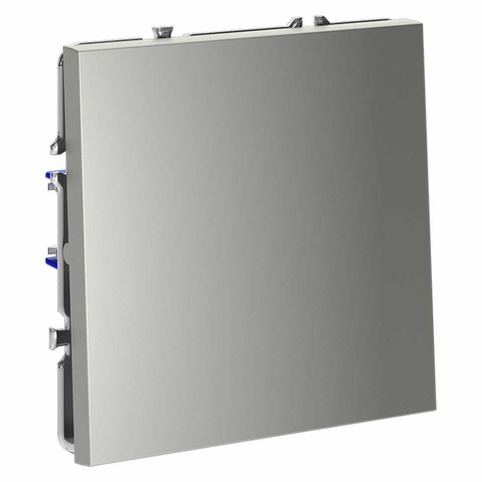 Перекрестный переключатель встраиваемый VOLTUM S70 одноклавишный 10А, (сталь) VLS010505