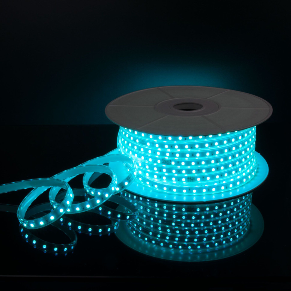 Светодиодная лента 220 В 11 Вт/м 60 Led/м 5050 IP65, RGB, 50 м Лента светодиодная 220V 11W 60Led 5050 IP65 мульти, 50 м