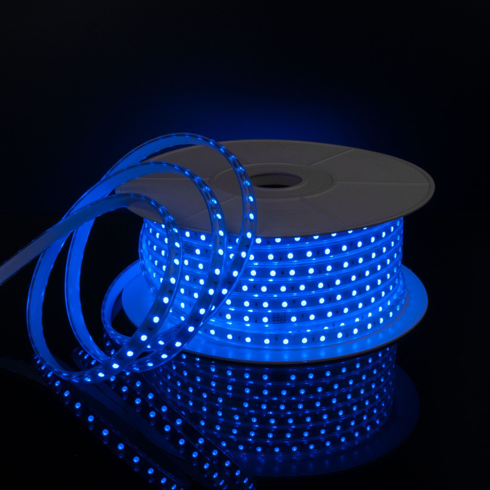 Светодиодная лента 220 В 11 Вт/м 60 Led/м 5050 IP65, RGB, 50 м Лента светодиодная 220V 11W 60Led 5050 IP65 мульти, 50 м