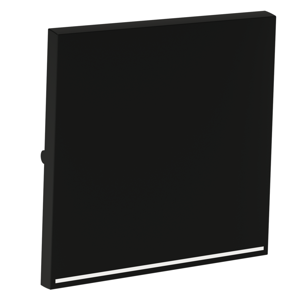 Клавиша для выключателя/переключателя одноклавишного с подсветкой, S70 (черный матовый)