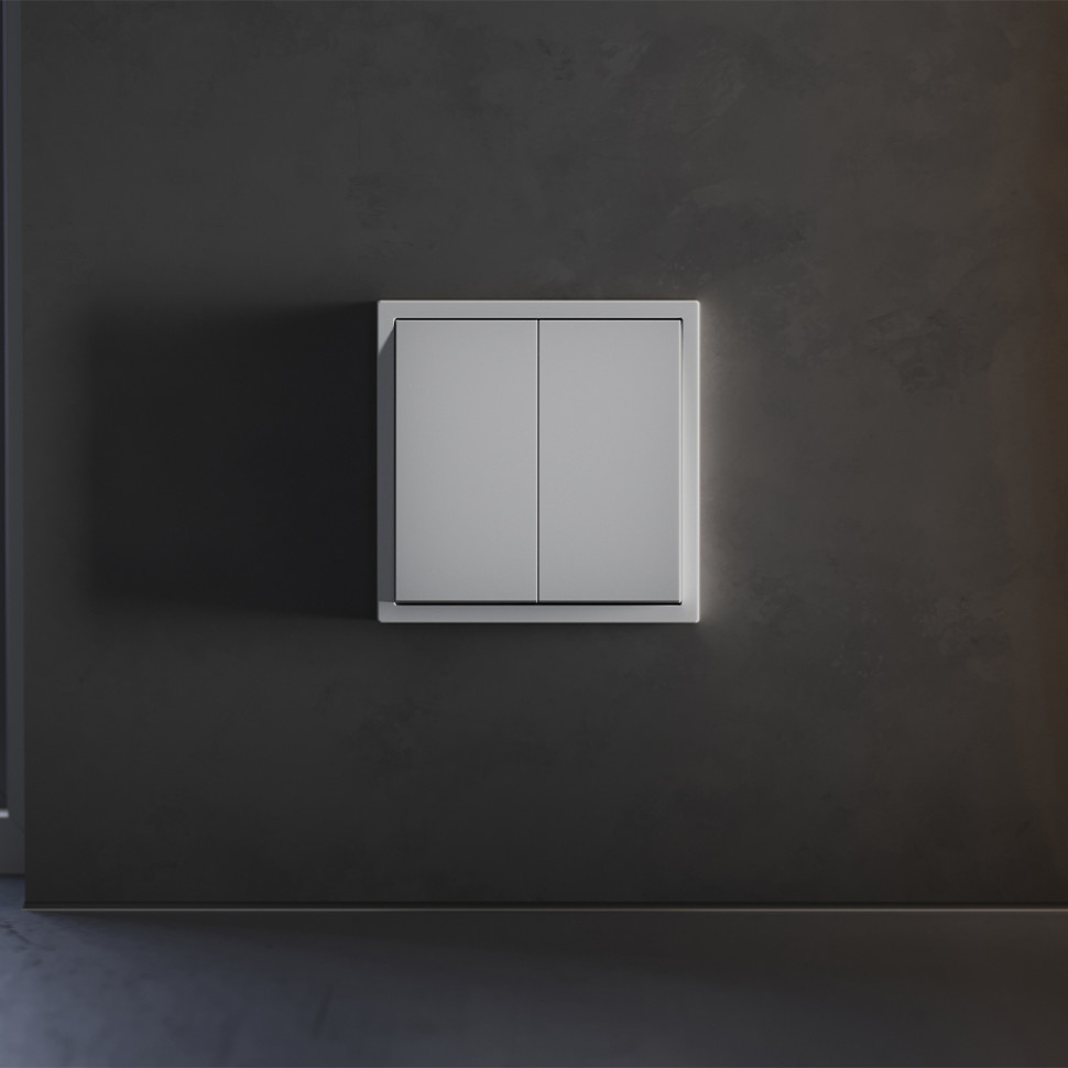 Клавиши для выключателя/переключателя двухклавишного, S70 (серый)