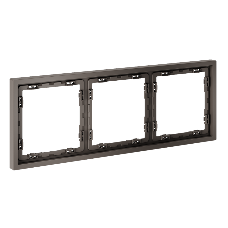 Рамка пластиковая VOLTUM S70 на 3 пост, (капучино)