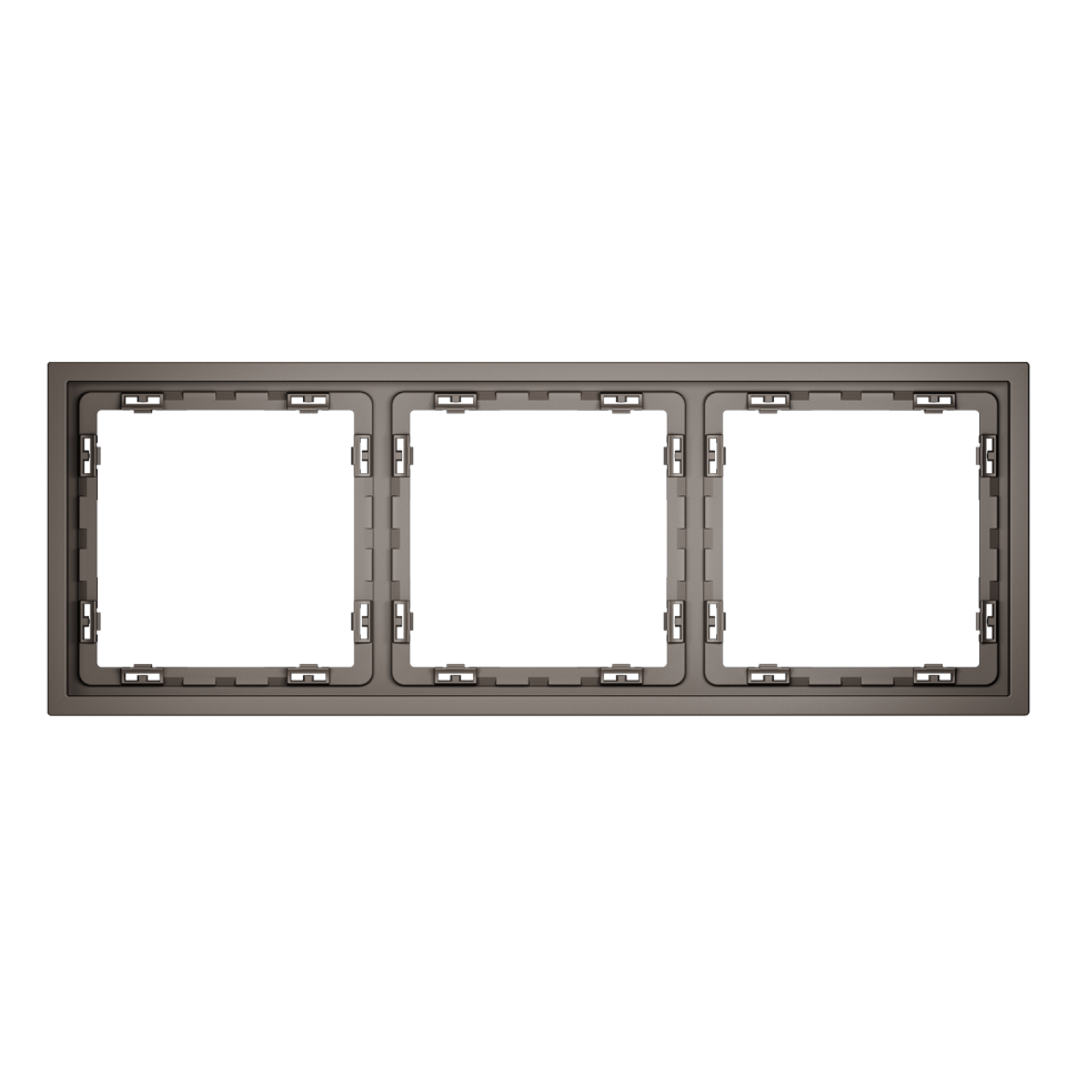 Рамка пластиковая VOLTUM S70 на 3 пост, (капучино)