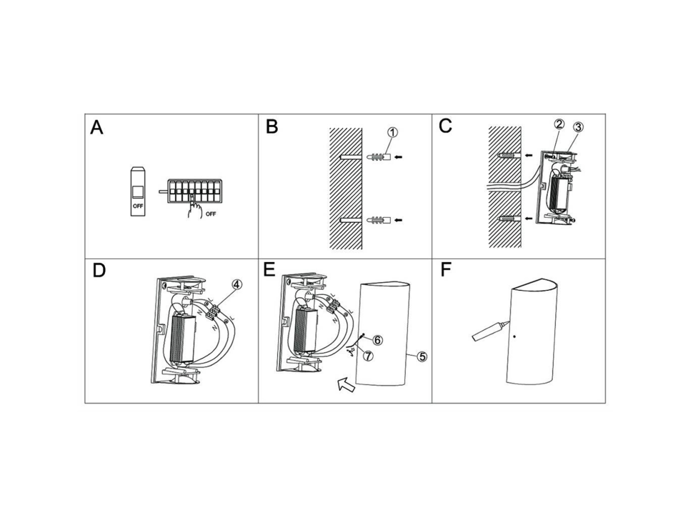  DesignLed Светильник настенный GW TUBE черный, 3000K, GW-6805-6-BL-WW