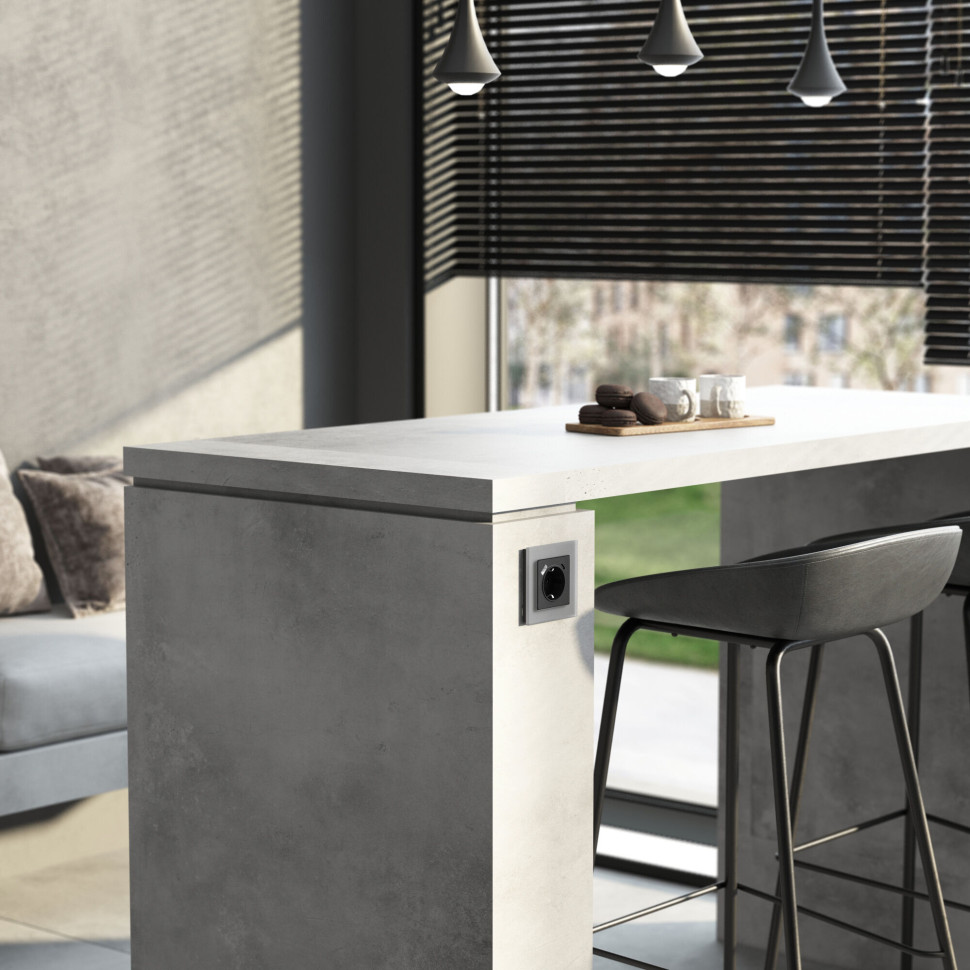 Рамка из стекла на 1 пост Senso серебряный soft-touch W0013106