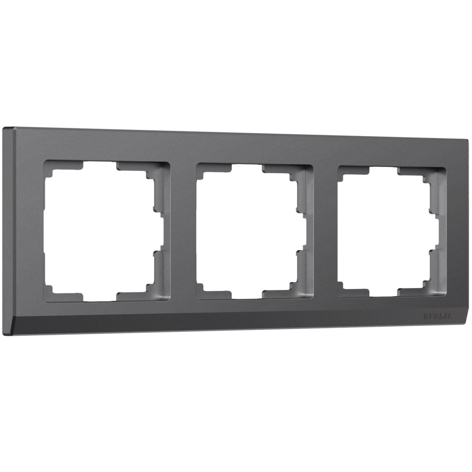 Рамка из поликарбоната на 3 поста Stark графит матовый W0031864