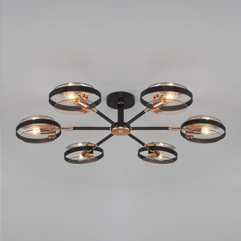 Потолочный светильник Eurosvet Gallo 70121/6 черный Smart a052341