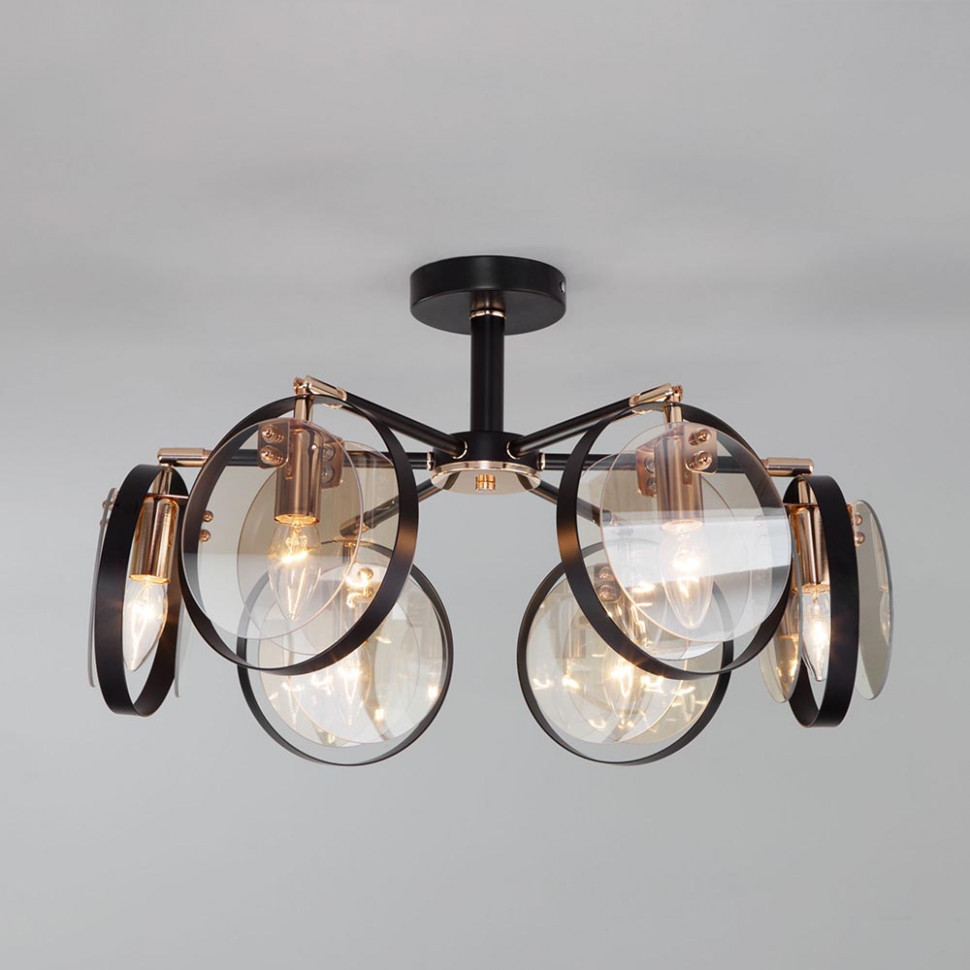 Потолочный светильник Eurosvet Gallo 70121/6 черный Smart a052341