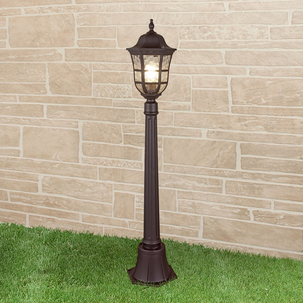 Уличный светильник на столбе Dorado F кофейное золото IP44 GL 1013F